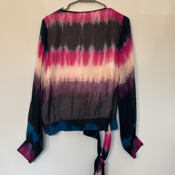 NWT Tanya Taylor Silk Wrap Multicolor Blouse - 8 - Picture 5 of 5